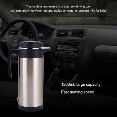 

Greensen 1200ml 24V Travel Car Kettle Cigarette Lighter Socket Water Heater Bottle for Tea Coffee