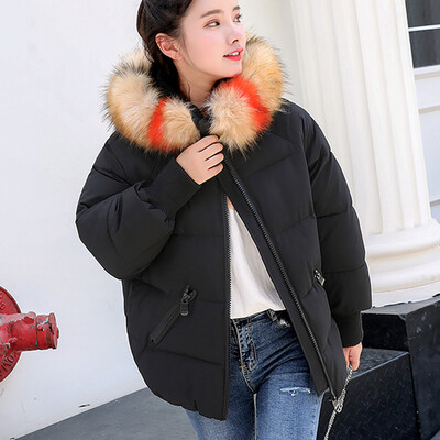 

Toponeto Women Winter Warm Coat Faux Fur Hooded Thick Warm Slim Jacket Short Overcoat