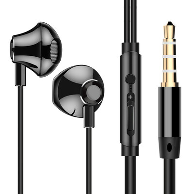 

Newman Headphones Half In-Ear Headphones Music Phone Headphones Game K song Subwoofer Volume Adjustment Apple Millet Huawei General JK01 Black