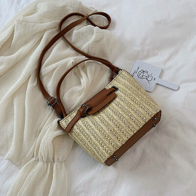 

Tailored Women Vintage Straw Bag Casual Wild Vacation Simple Weave Crossbody Bag