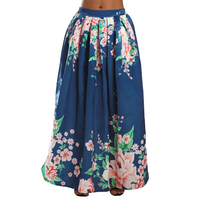 

Summer Jungle Print Bohemian Vintage Horsetail Skirt womens 65124