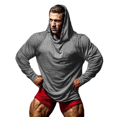 

Toponeto Mens New Style Fashion Fitness Telecontrol Pure Long Sleeve Cap Top Blouse