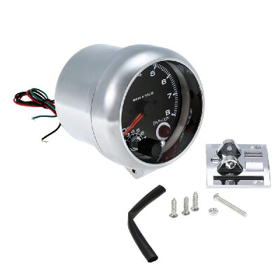 

12V Car 375" Tachometer Tacho Gauge with 7 LED Colors Shift Light 0-8000 RPM