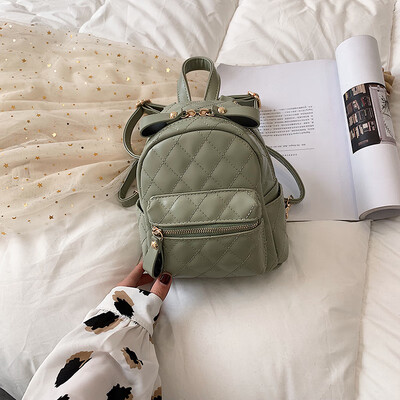 

New small fragrance rhombic embroidered line bag female 2019 new Korean version of the wild single shoulder slung fashion backpack