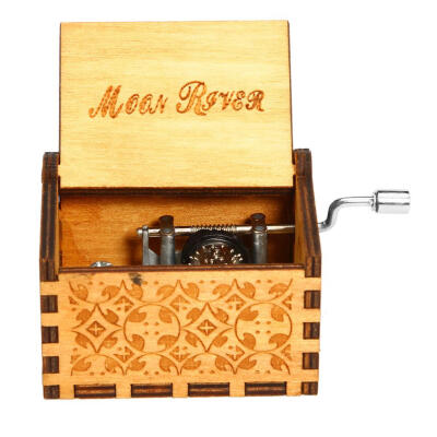 

Vintage Wooden Music Box Antique Hand Crank Clockwork Music Box Home Decor