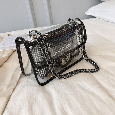 

Qiao Bani 2019 new Korean fashion Dongdaemun transparent child small square bag shoulder diagonal trend female bag