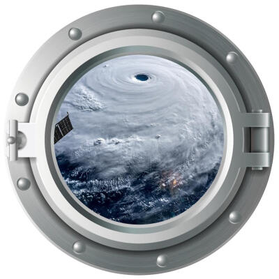 

3D Universe Porthole Wall Stickers PVC Waterproof DIY Decals for Home Decor