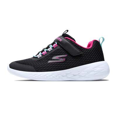 

Skechers Velcro female children casual mesh breathable cushioning childrens sports shoes 82007L black multi-color 335