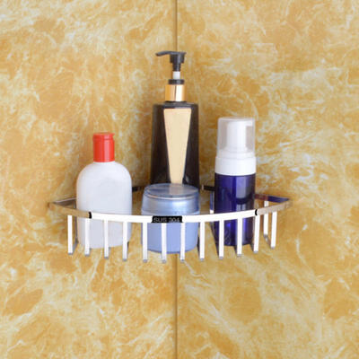 

Greensen Stainless Steel Wall Mounted Corner Shelf Storage Holder Basket Organizer Bathroom Kitchen