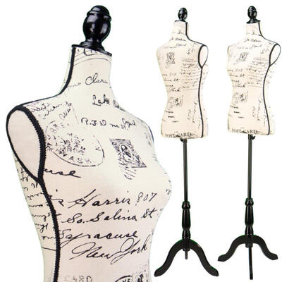 

Female Realistic Mannequin Torso Clothing Stores Display Woman Dummy Dress Form W Black Tripod Stand