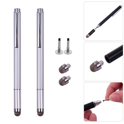 

Universal 2 in 1 Stylus Pens with Fiber Tip&Disc Tip Precision Touchscreen Pen for All Capacitive Cellphones Tablets Laptops P