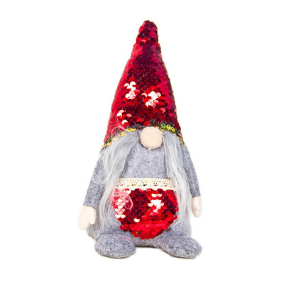 

NEW Plush Gnome Doll With Sequins HatPocket Swedish Christmas Santa Nordic Elf Figurine Ornament Home Holiday Decorations
