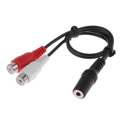 

35mm Stereo Female to 2 RCA Female Jack Audio Adapter Y Splitter Cable