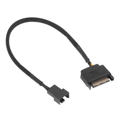 

Sleeved SATA 15Pin to 3Pin 4Pin Fan Power Adapter Extension Cable Wire Cord