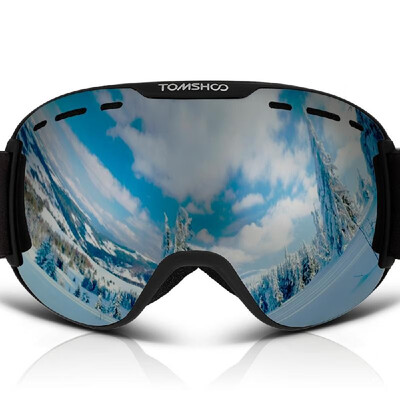 

TOMSHOO OTG Ski Goggles Winter Snow Sports Snowboard Goggles Ventilated Anti-fog 100 UV400 Protection Spherical Dual Lens Detacha