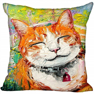 

Cat Hot Sale Pillow Case High Quality New Years Pillowcase Decorative Pillow Cover For Wedding Decorative Christmas 35x35CM 35x35CM
