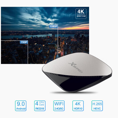 

X88 PRO Smart Android 90 TV Box Rockchip RK3318 Quad Core 64 Bit UHD 4K VP9 H265 4GB 64GB 24G 5G WiFi HD Media Player Remot