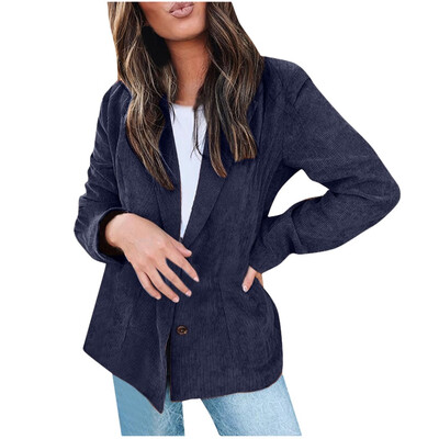 

Toponeto Women Fashion Long Sleeve Open Front Pocket Cardigan Suit Jacket Coat Top