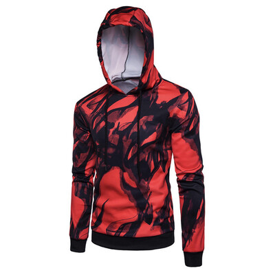 

Roseonmyhand Mens Long Sleeve Hoodie Hooded Sweatshirt Tops Printed Jacket Coat Outwear