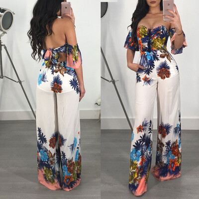 

Ladies Off Shoulder Clubwear Playsuit Bodysuit Party Jumpsuit Romper Trousers