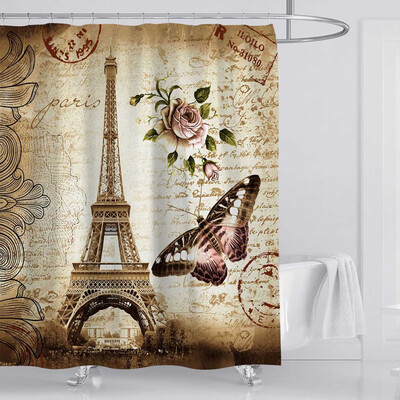 

〖Follure〗New Waterproof Shower Curtain with 12 Hooks 3D Printed Bathroom Polyester