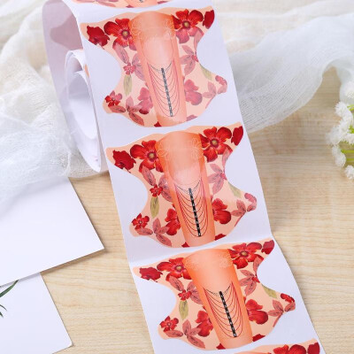 

100pcs French Nail Form Acrylic Tip Gel Nails Sticker Extension Curl Form