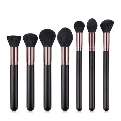 

Toponeto 7PCS Black Cosmetic Makeup Brush Brushes Foundation Powder Eyeshadow Brush Set