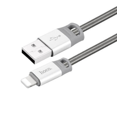 

HOCO U27 Metal Spring Type USB To Lightning Fast Charging Data Cable For Apple IPHONE