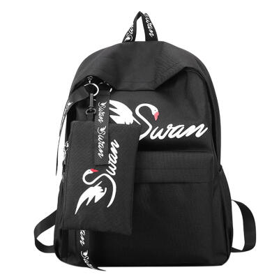 

Casual Women Swan Nylon Backpacks Rucksacks School Girls Book Travel Bags