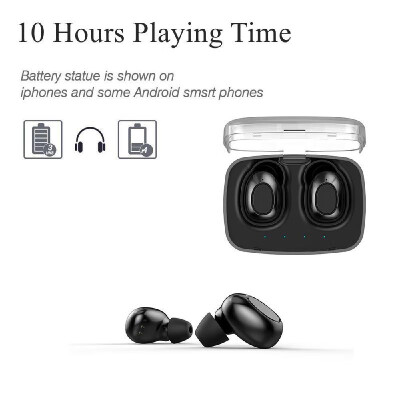 

TWS BT Earphones Sport Mini Earbuds Pairing with Transparent Cover Charge Box