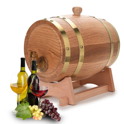 

3L Vintage Wood Oak Timber Wine Barrel Dispenser for Whiskey Bourbon Tequila Wine Barrel Dispenser Oak Wine Barrel