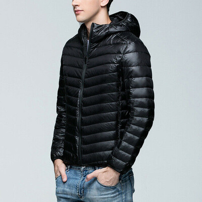 

Mens Casual Foldable Tops Coats Hooded Duck Down Outwear Lightweight Jackets