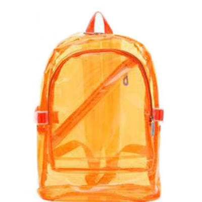 

Plastic Candy Color Transparent Bag Fluorescent Bag Student Backpack