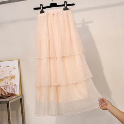 

Roseonmyhand Womens Summer Cake Cute Short Skirt Skirt High Waist Medium Long Pleated Skirt