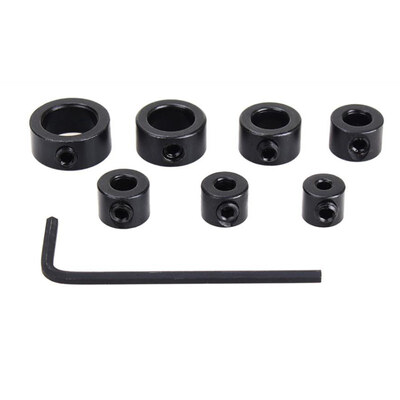 

7pcs 345681012mm Durable Carbon Steel Limiter Drill Stop Ring 1pcs Wrench