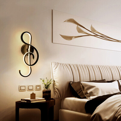 

Gobestart Modern LED 22W Wall Light Music Note Walkway Bedside Wall Lamp Fixture US