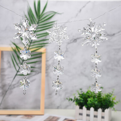 

〖Follure〗Acrylic Snowflake Christmas Wedding Tree Hanging Decoration Decoration For DIY P