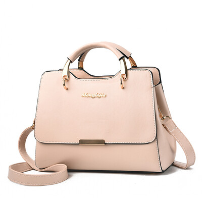 

Handbag Female Fashion Coloured Korean Version Large Capacity Slant Simple Chic Black Single Shoulder Bag Lady