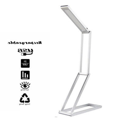 

Rechargeable LED Desk Lamp Portable Dimmable LED Table Lamp Reading Light Aluminum Alloy 4-Folding Light