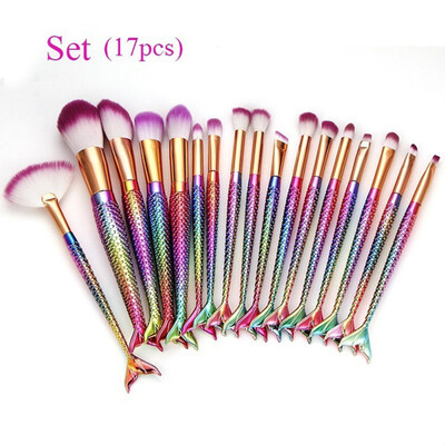 

〖Follure〗17PCS Make Up Foundation Eyebrow Eyeliner Blush Cosmetic Concealer Brushes
