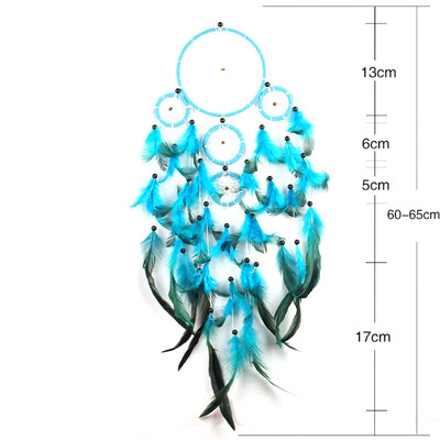 

Handmade Indian Dream Catcher Hanging with Rattan Bead Feathers Wall Car Decoration Ornament Dreamcatcher
