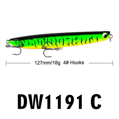 

VISSEN 1pcs 127cm 18g Swinging Trolling Artificial Fishing Lure Lifelike Plastic Hard Bait Crankbait Fish Lures Fishing Tackle