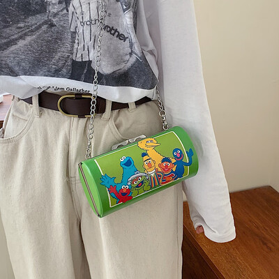 

Bag female 2019 autumn Korean version of the new cylindrical slung shoulder bag cylinder mini chain bucket small bag