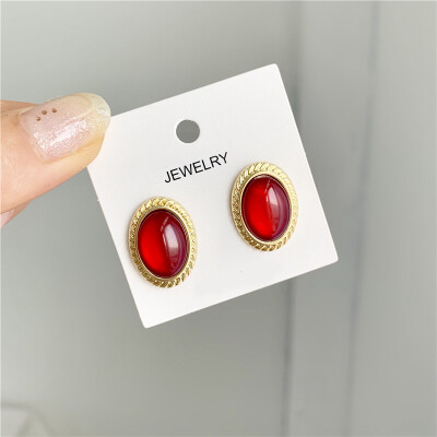 

Aretes de mujer modernos 2018 new brand design semi-circular flower earrings generous minimalist Korean earrings for women