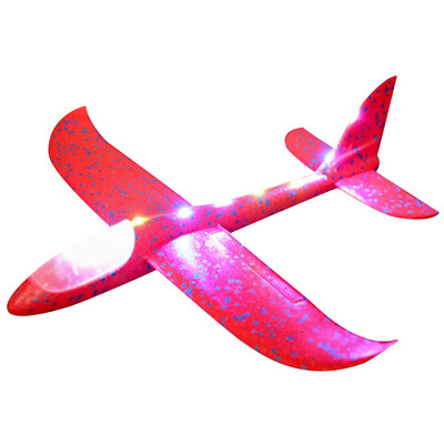 

〖Follure〗Foam Throwing Glider Airplane LED Aircraft Toy Hand Launch Airplane Model