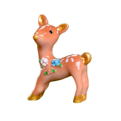 

Tailored Mini Deer Statue Resin Craftwork Garden Miniature Micro Landscape Decor