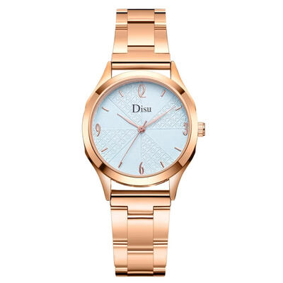 

New Product Womens Watches Simple Disc Ladies Fashion Quartz Wristwatch Rose Gold Alloy Strap Clock Business Reloj Mujer