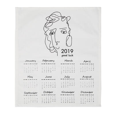 

2019 Beauty Printed Yearly Advent Cloth Calendar Wall Door Hanging Ornament
