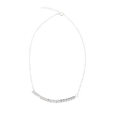 

2018 New Simple Gold Silver Color Chain Leaf Choker Necklace For Women Chocker Necklaces