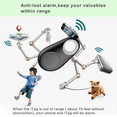 

Smart GPS Tracker Finder Bluetooth Locator Wireless Anti Lost Alarm Sensor Selfie Shutter Voice Recording for Key Wallet Car Kids